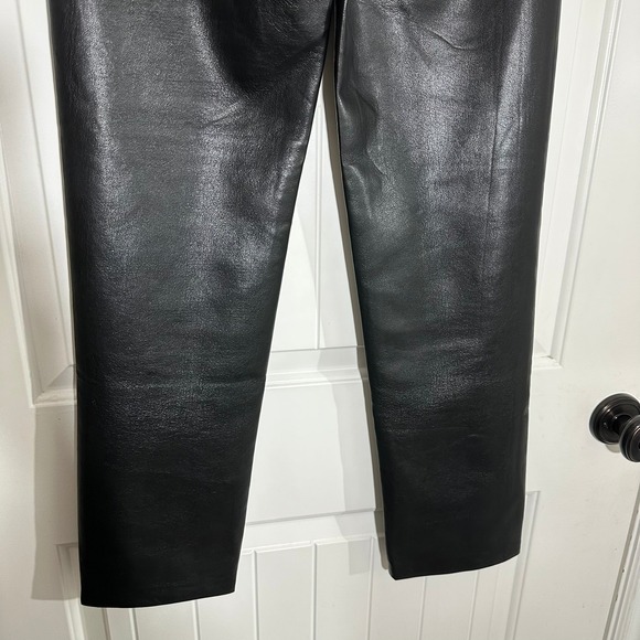 Aritzia Wilfred | Vegan Faux Leather Pants Straight‎ Leg | Women's 2 - Picture 6 of 13